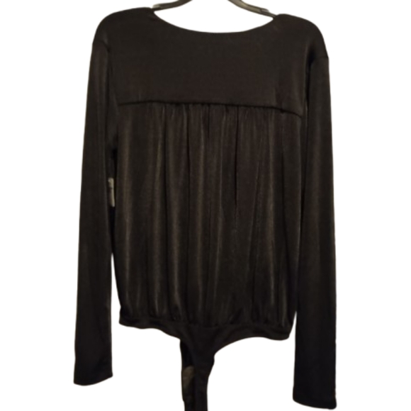 NWT Free People Intimately "Under The Trees" Bodysuit Black XL Plunging V-Neck - Picture 3 of 16